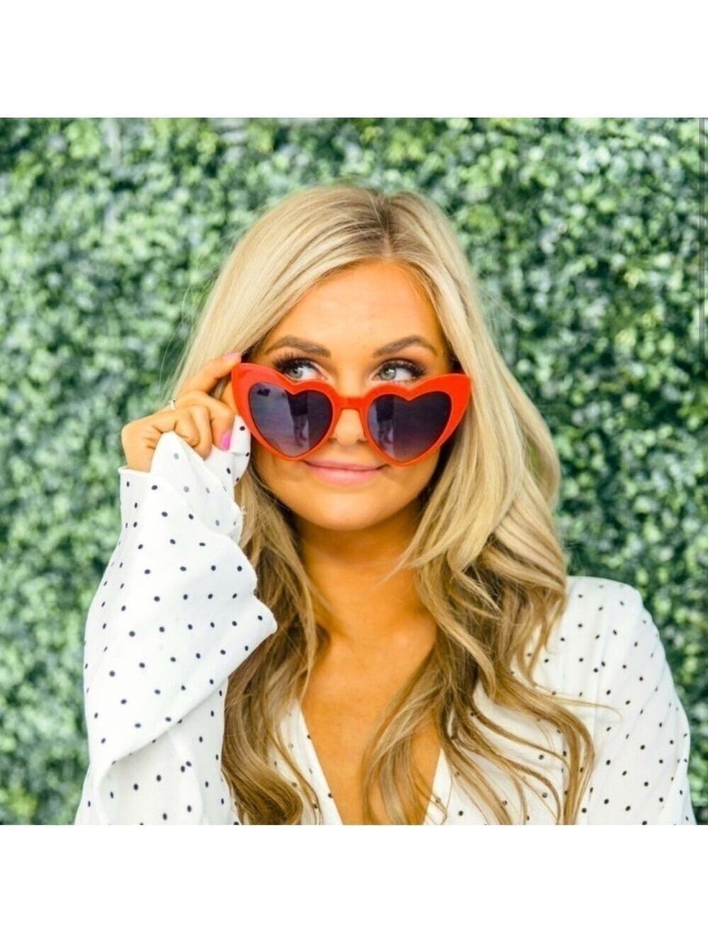 Oversized Heart shaped red sunglasses Cali Blue by Foster Grant NEW!!